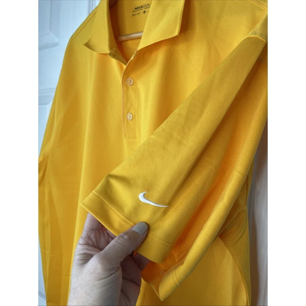 NIKE GOLF Dri Fit polo style men's Yellow/orange‎ Men's XL